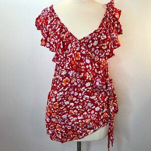Sofia Jeans by Sofia Vergara Women's Plus Size Ruffle Wrap Top - NWT